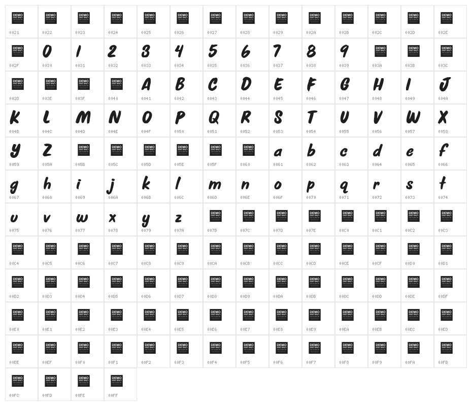 Jive Talk Character Map