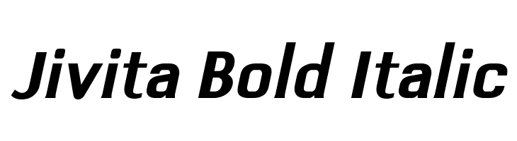 Jivita Bold Italic Font