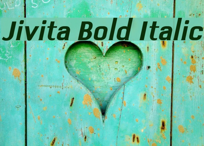 Jivita Bold Italic Font examples