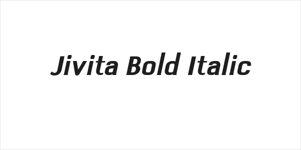 Jivita Bold Italic Logo