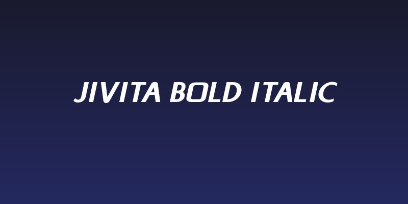 Jivita Bold Italic Social Header