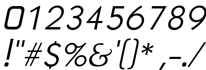 Jivita Italic Font OTHER CHARS