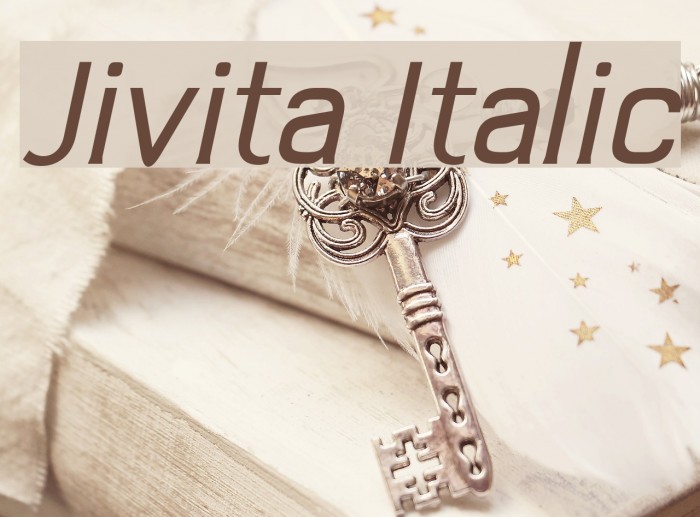 Jivita Italic Font examples