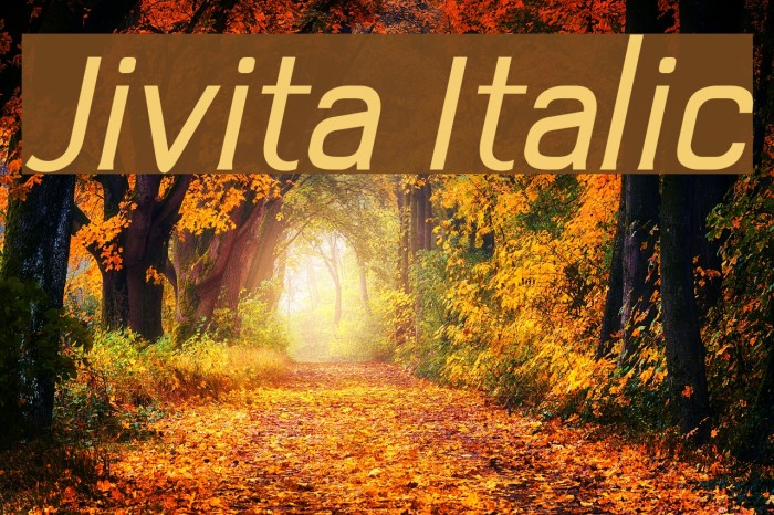 Jivita Italic Font examples