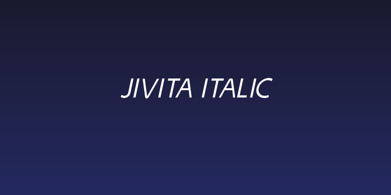 Jivita Italic Social Header