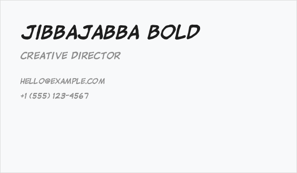 jibbajabba Bold Business Card