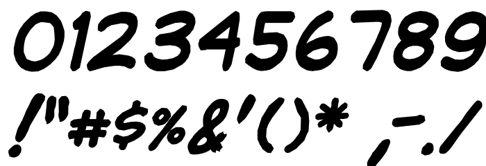jibbajabba ExtraBold Italic Font OTHER CHARS