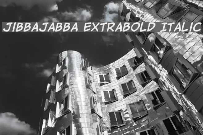 jibbajabba ExtraBold Italic Example 1