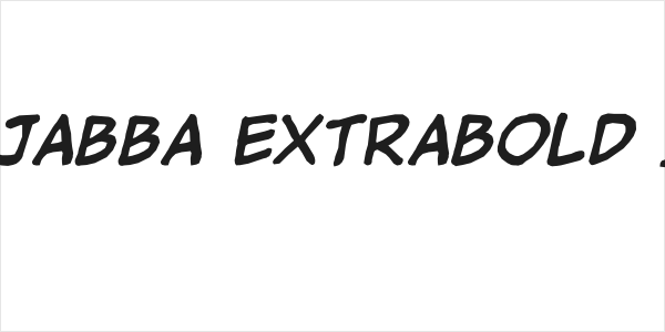 jibbajabba ExtraBold Italic Logo