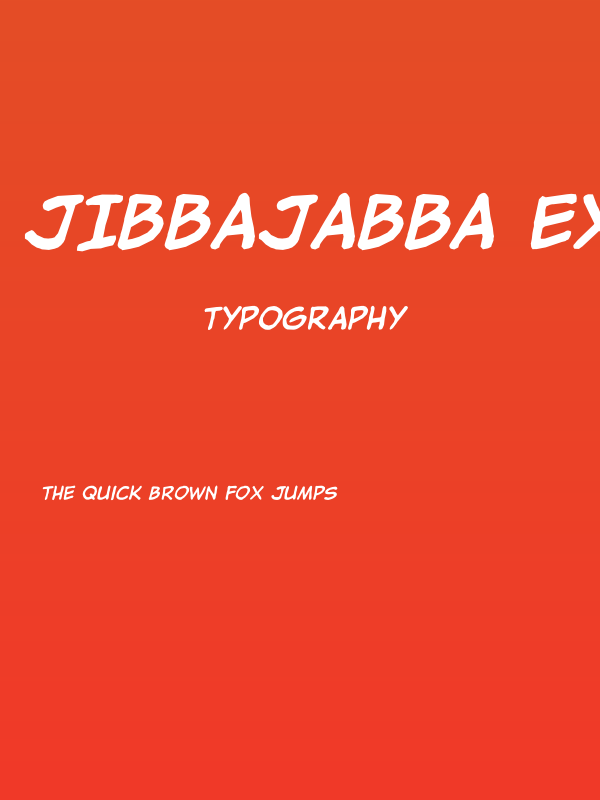jibbajabba ExtraBold Italic Poster