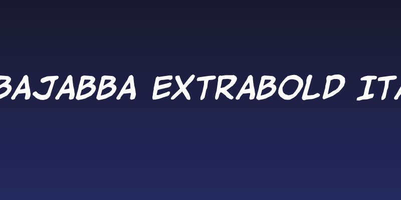 jibbajabba ExtraBold Italic Social Header