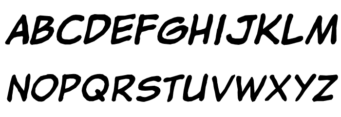 jibbajabba ExtraBold Italic Font LOWERCASE