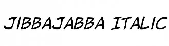 jibbajabba Italic  Frei Schriftart Herunterladen