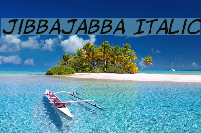 jibbajabba Italic Font examples