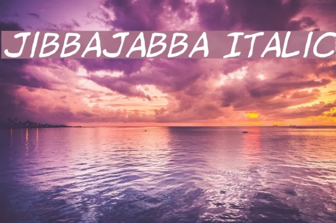 jibbajabba Italic Example 2