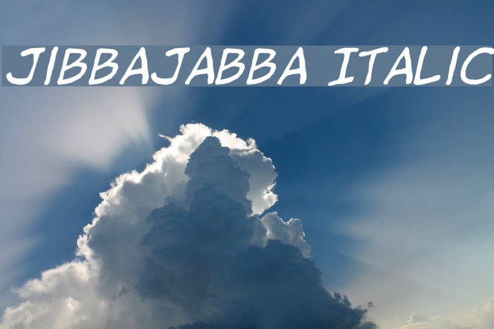 jibbajabba Italic Font examples