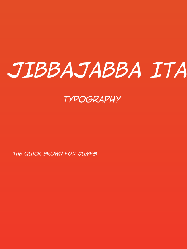 jibbajabba Italic Poster
