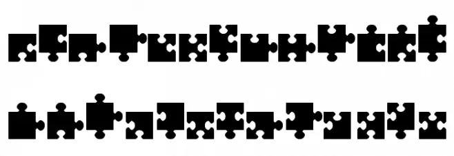 jigsaw pieces tfb Fonte MAIÚSCULAS