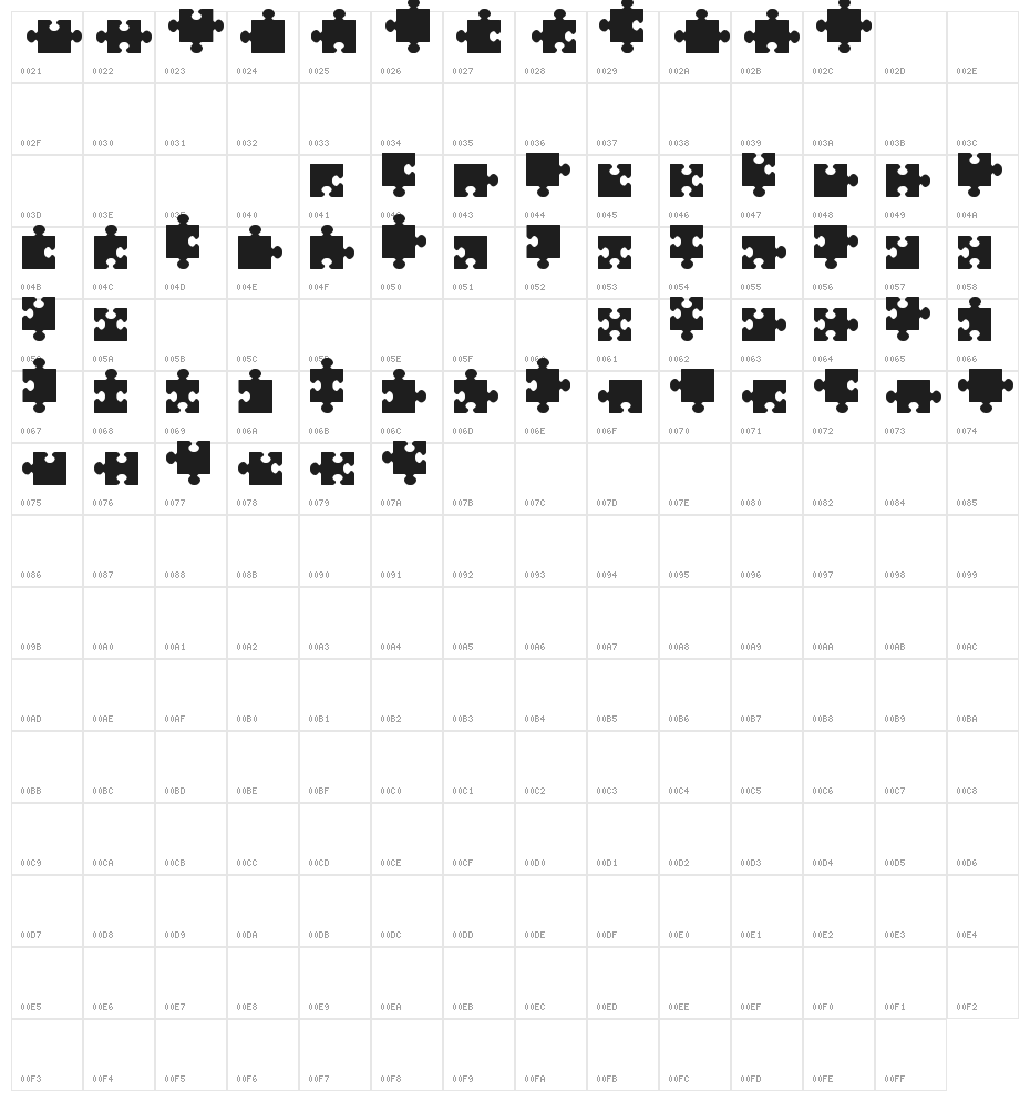 jigsaw pieces tfb Character Map