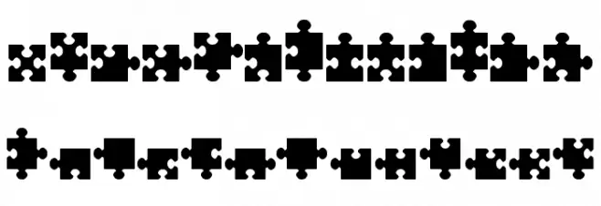 jigsaw pieces tfb Polices MINUSCULES