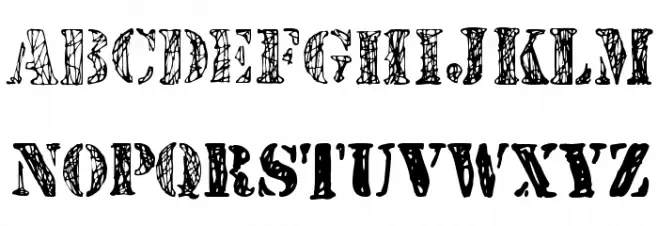JJStencil Trial Version Шрифта ВЕРХНИЙ