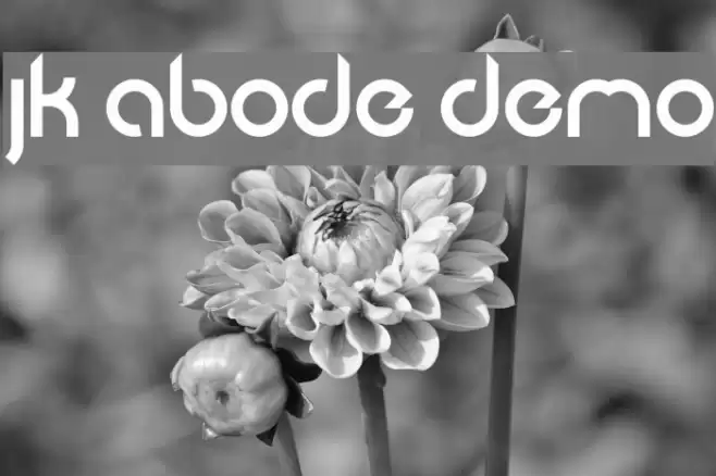JK Abode Demo Font examples