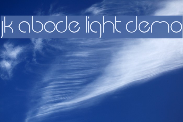 JK Abode Light Demo Font examples