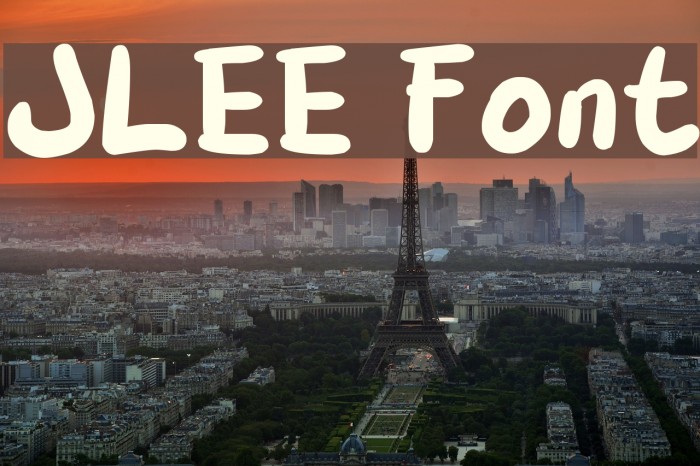 JLEE Font examples