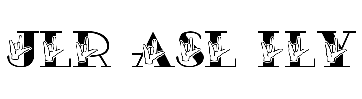 JLR ASL ILY फ़ॉन्ट