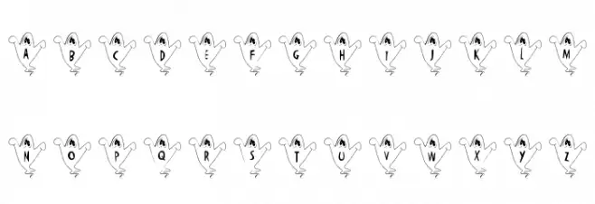 JLR Alphabata BOO! フォント 大文字