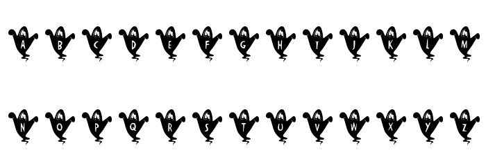 JLR Alphabata BOO! Font LOWERCASE