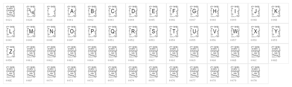 JLR Autumn2000 AH Character Map