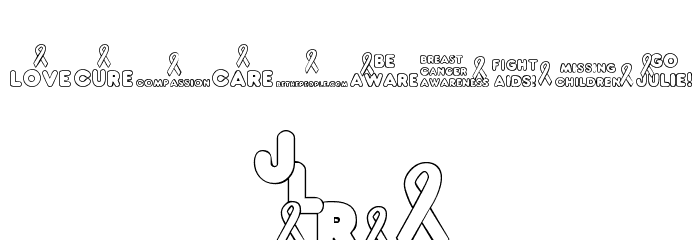 JLR Awareness Ribbons Font OTHER CHARS