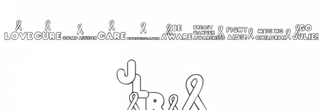 JLR Awareness Ribbons फ़ॉन्ट अन्य घर का काम