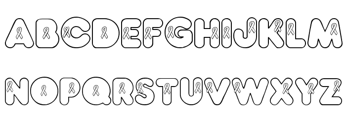 JLR Awareness Ribbons Font LOWERCASE