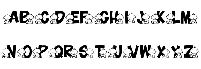 JLR Baby Font LOWERCASE