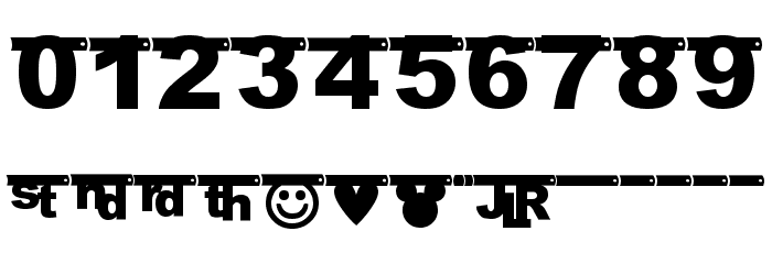JLR Birthday Banner Font OTHER CHARS