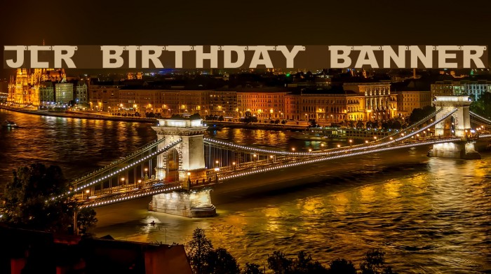 JLR Birthday Banner Font examples