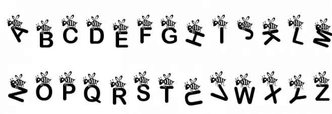 JLR Bizzy Beez Fonte MAIÚSCULAS