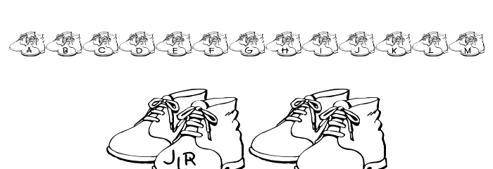 JLR Bronzed Shoes Font OTHER CHARS
