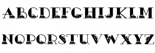 JLR Bubble Car Schriftart Groß