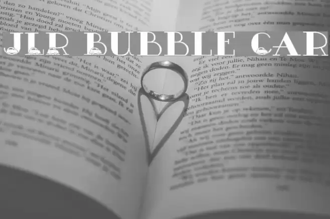 JLR Bubble Car Font examples