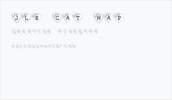 JLR Cat Nap Business Card