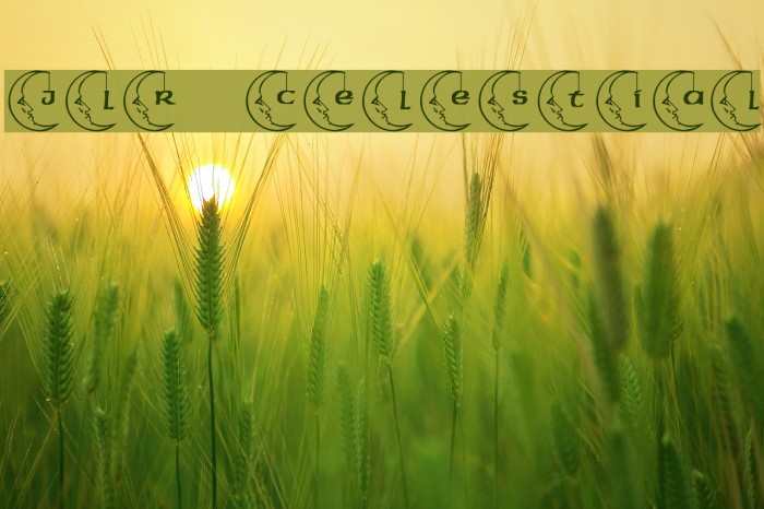 JLR Celestial Font examples