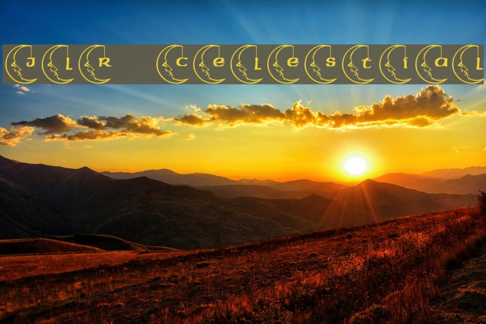 JLR Celestial Font examples