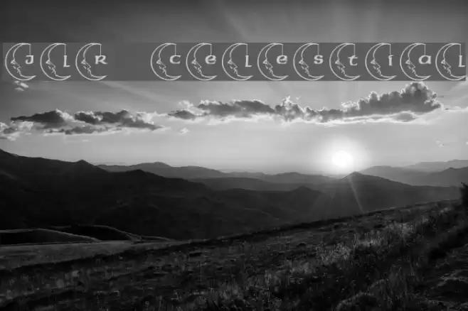 JLR Celestial Font examples