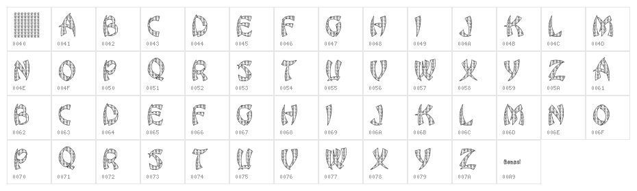 JLR Chinese Love Letters Character Map