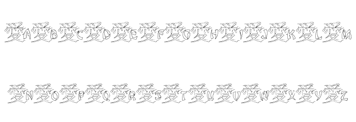 JLR Chinese Love Fuentes MINÚSCULAS