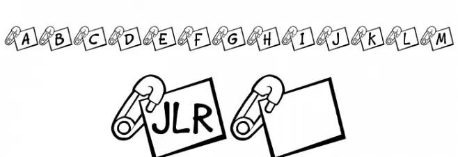 JLR Diaper Pin Font OTHER CHARS
