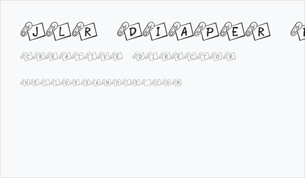 JLR Diaper Pin Business Card